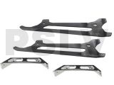 LX0781  Lynx Landing Gear Silver Carbon Fiber Skids T-REX 700  